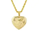 Złote grawerowane serce